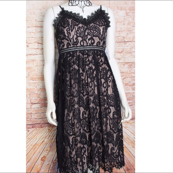 SALE🎉Altar’d State Black Lace A-Line Dress - Picture 3 of 8